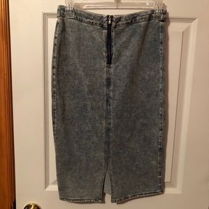Anthropologie Sans Souci acid wash pencil skirt S